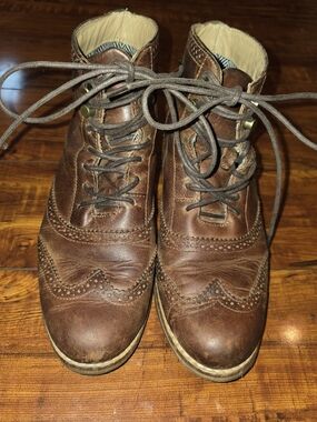 Sebago Claremont Brown Leather Women's Chukka Wingtip Boots